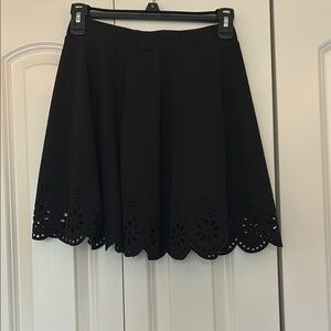 Flowy Black Eyelet Skirt